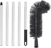 Gutter Cleaning Brush - Retractable Gutter Cleaner | Retractable Brush Tool for Roof Gutter | Gutter Cleaning Tools with Aluminum Rod for Removing Leaves, Debris, Dust, and Branches