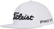 Titleist Golf 2024 MENS Tour Elite Flat Bill Hat/Cap - White with Black