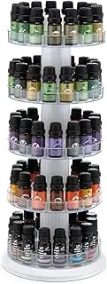 J JACKCUBE DESIGN Acrylic Rotating Essential Oil Display Stand Spinning Rack for 75 Bottle Organizer 5 Tier Storage for Paint bottles Spice Make up Nail polish Holder -MK505A (5 Tier)
