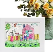 Kids Art Frames - Kid Artwork Display Frame | Kids Drawings Frame | Large Capacity Craft Storage Organizer Open Front Box Holds 50 Sheets For School Paintings 3D Crafts Gallery Wall