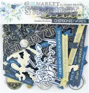 49 And Market Chipboard Set-Words, Starlight Dreams