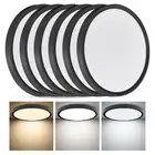 6PK 12 Inch Super Slim LED Flush Mount Ceiling Light, 24W, 2520LM, Selectable...