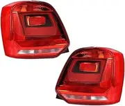 Left/Right Side Tail Lamp ，Compatible With VW POLO 2014 2015 2016 2017 2018 Car Accessories No Bulbs Rear Tail Light Assembly 12V(Left Right)