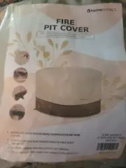 Fire Pit Cover Home District 32 Inch Round Waterproof Canvas PVC Air Vented NEW
