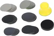 JECOMPRIS 62-piece Sanding Discs Kit Fine Grit Sanding Blocks for Drill Buffing Pad Versatile Dry/wet Sandpaper Polishing Discs Set for Wood Metal Jewelry