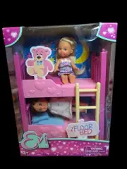 Evi Love Bunk Bed Set - Includes 2 Dolls, Bed & Accessories By Simba New In Box