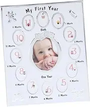 BESTonZON Infant Birthday Display Rack 12 Months Photo Frame Baby Photo Frame Newborn Shower Growth Record Unique Design