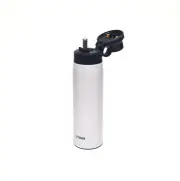 Water Bottle 500ml Stainless Steel Straw Snowdrop (white) MCS-A50NWT