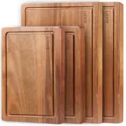 Wood Cutting Boards for Kitchen, Large Cutting Board Set of 4, Wooden Cutting...
