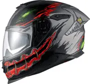 Nexx Y.100R Night Rider, full face helmet , color: Matt Black/Grey/Red , size: XL