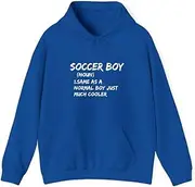 [X.Style] Soccer Boy Definition Sports ds042 Hoodie Royal L