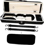ａ aternee 4/4 Violin Case with Hygrometer with Side Handle Portable Violin Box Violin Carrying Bag for Violin Lovers Beginner Gift
