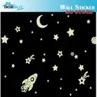 Glow In The Dark Stars Spaceship Removable Decal Wall Sticker Living Bedroom