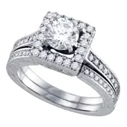 1 3/8CT-Diamond 7/8CT-CRD BRIDAL SET
