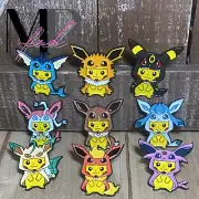 Pokemon Soft Enamel Pin Collectible Rubber Clutch Mashup PIKACHU EEVEELUTION SET
