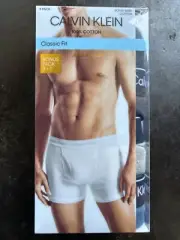 Calvin Klein Men`s Size Medium Cotton 4 Pack Boxer Briefs Classic Fit New