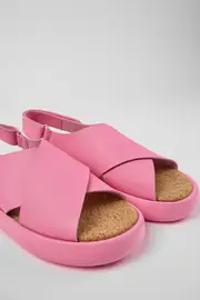 Pelotas Flota Pink leather sandals for men