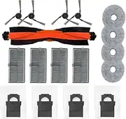 17PCS Accessories Kit Compatible for X40 Ultra / S30 Pro Robot Vacuum Cleaner Washable Main Side Brush Filters Dust Bag Mop