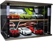 Alloy Car Model Toy Display Stand 1:24 Parking lot Scene Garage Model Toy car Model dustproof Ornaments st&or&ag&e Collection Car Garage Protection Collectibles(Remodeling Shop Parking lot)
