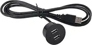 USB Charging Socket 2 USB Charging Sockets with 1.5m Cable Embedded Installation 5V 1A Multipurpose Mobile Phone Cameras Tablet Sofa Desk (USB)