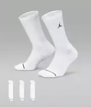 Nike Jordan Everyday Crew Socks Mens 3 Pairs White Multi Size Sportswear Casual