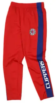 OuterStuff NBA Youth Boys Side Stripe Slim Fit Performance Pant, Los Angeles Cli