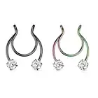 Septum Piercing Clip-on Body Jewellery with Titanium Plating