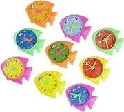 ERINGOGO 25Pcs Fish Shape Clock Educational for DIY Wall Clock Plaything to Enhance Imagination and Math Skills Safe Material Random Color Random Color