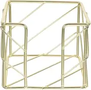 SEWACC Gold Wire Note Holder and Memo Pad Organizer Design for Stylish Office Compact for Easy Access to and Pens
