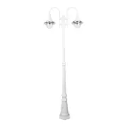 Monaco Post 2 Lights H2400mm White Aluminium - 15853