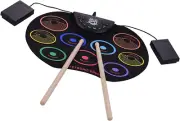 Electronic Drum Set, Compact Size Drum Set, Electronic Drum Kit, 9 Silicon Dr...