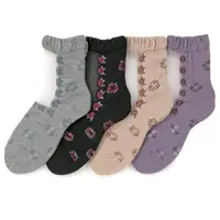 在飛比找蝦皮購物優惠-Miki小舖🌸日本 日本製 透明 刺繡 半短襪 造型 棉襪 