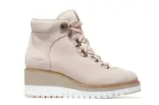 COLE HAAN ZeroGrand Size 7 B Dove Gray City Laceup Wedge Bootie New FREE SHIP