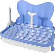 yuksok Dog Toilet Pet Training Toilet Tray Keep Clean Portable Easy to Clean Potty Trainer with Post for Rabbits Bunny Puppy Outdoor, Blue