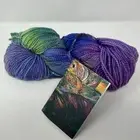 Blue Heron Yarns Hand Dyed Beaded Wool In Ocean - Purple Blue & Green 250yds