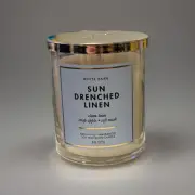 Bath & Body Works • SUN DRENCHED LINEN • Single Wick Candle (8 oz) • White Barn
