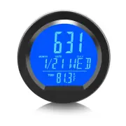 Car Solar Car Clock Temperature Gauge LED Digital Display Night Light Intelligent Car Thermometer Clocks Dashboard Therm