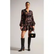 Ted Baker Piara Ruffle Romantic 90’s Minidress Women's Size 0 US 2 NWT $285