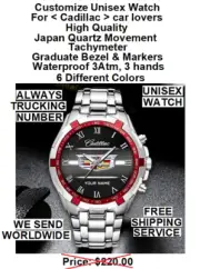 Customize Watch, Cadillac Car lovers, High Quality, Japan Quartz Movement