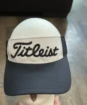 Titleist Pro V1 Golf Visor Hat Cap White & Blue Adjustable Blue Logo