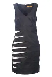 Carnival V Neck Panel Dress--MART-M7243CV
