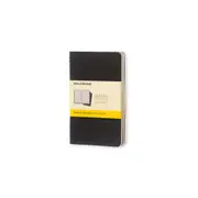 Moleskine Cahier Soft Cover Notebook Grid Set Pocket (Black) [3-Pieces]