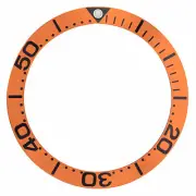 BEZEL INSERT FOR FITS 41MM CASE OMEGA SEAMASTER 300M 2594.52 ORANGE BLACK NUMBER