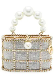 Rosantica Holli Mini Embellished top Handle bag - Silver ONE SIZE