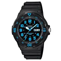 在飛比找蝦皮商城優惠-【CASIO】潛水風DIVER LOOK系列錶-黑X藍數字(