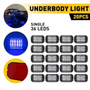 20Pc Blue LED Rock Light Pods Underbody Glow Lamp Offroad SUV Pickup Truck UTV Y