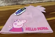 Peppa Pig KNIT BEANIE WINTER HAT & GLOVES Pink 2 Pc Set NWT