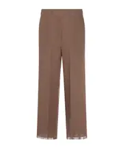 BROWN LINEN PANTS 42 Brown