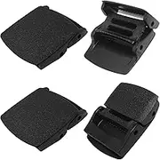 LUORNG 38cm Plastic Buckle 4PCS Black Nylon Canvas Web Belt Plastic Buckle for 1.4 inches to 1.5 inches (36mm to 38mm) Wide Belt, Black
