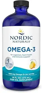 Nordic Naturals Omega-3 Liquid - Aids in Cognition, Heart Health, and Immune Support, Lemon Flavor, 16 Ounces